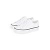Sneaker CALVIN KLEIN JEANS "BOLD VULC FLATF LOW LTH IN", Damen, Gr. 38, schwarz-weiß (weiß, schwarz), Leder, unifarben mit Farbeinsatz, sportlich, Schuhe, Halbschuh, Schnürschuh, Freizeitschuh mit CK-Logo an der Ferse