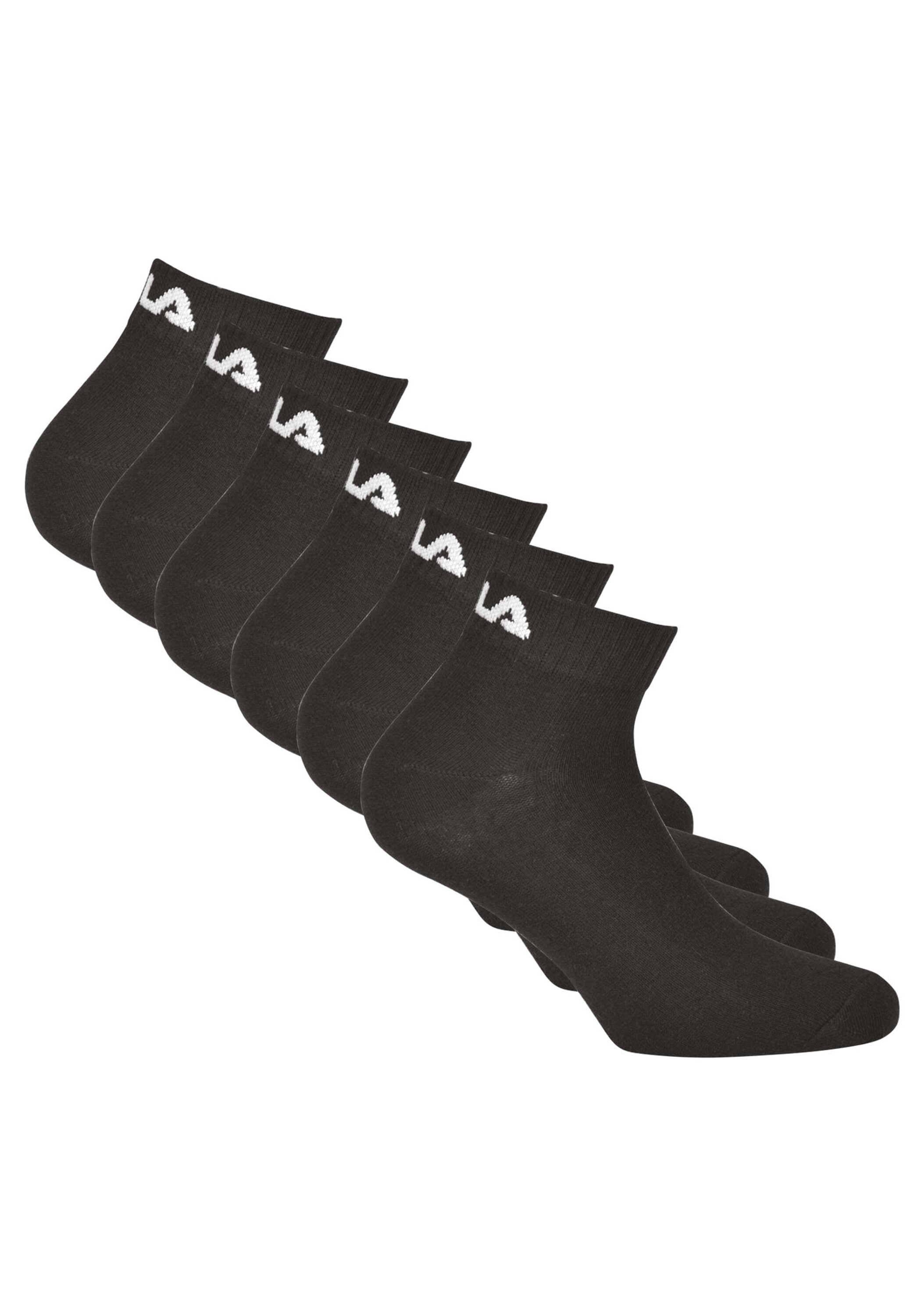 Kurzsocken FILA "Socken 6er Pack", Herren, Gr. 39-42, schwarz, Obermaterial: 75% Baumwolle CO. 23% Polyester PES. 2% Elasthan EL., Socken
