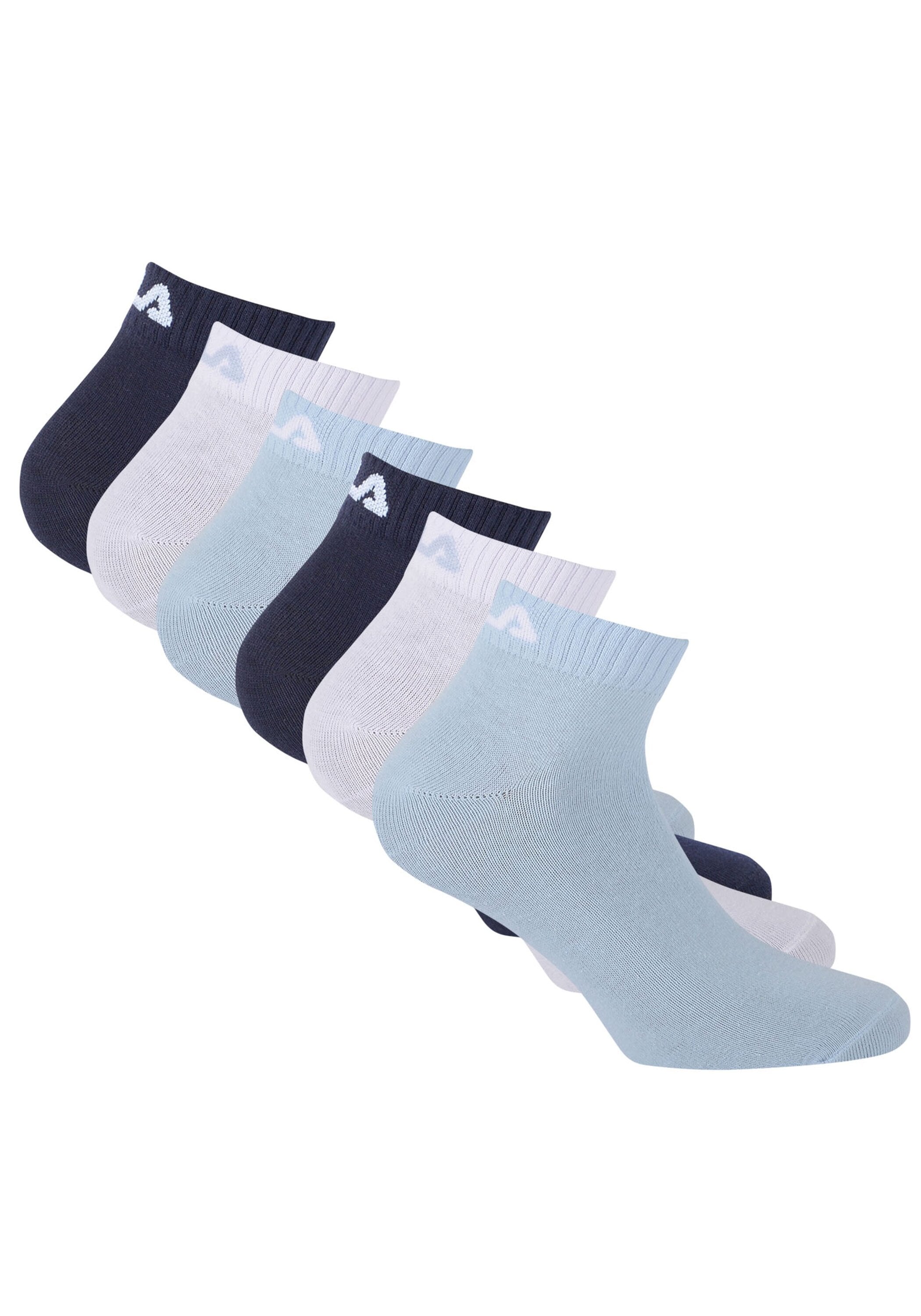 Kurzsocken FILA "Socken 6er Pack", Herren, Gr. 43-46, blau (sky), Obermaterial: 75% Baumwolle CO. 23% Polyester PES. 2% Elasthan EL., Socken