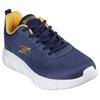 Sneaker SKECHERS "Bobs Sport™ B Flex – Chill Edge", Herren, Gr. 46, blau (navy, orange), Mesh, Lederimitat, kontrastfarbene Details, sportlich, Schuhe, Chunky Sneaker, Schnürschuhe in veganer Verarbeitung