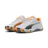 Sneaker PUMA "NOVA Court Padelschuhe Erwachsene", Gr. 40, weiß (weiß schwarz vivid blau heat fire), Obermaterial: Textil, Synthetik; Futter: Textil; Innensohle: Textil; Laufsohle: Synthetik, Gummi, Schuhe