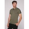 Poloshirt CMPD, Herren, Gr. M, grün (khaki), Material: 100% Baumwolle, bedruckt, casual, regular fit normal, Kurzarm eingesetzt Bündchen, Shirts, aus Baumwolle