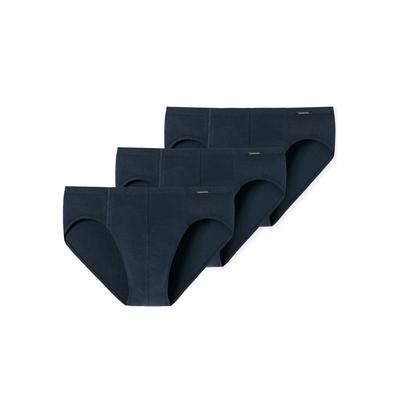 Slip SCHIESSER "Slip 3er Pack", Herren, Gr. XXL, blau (dunkelblau), Obermaterial: 95% Baumwolle CO. 5% Elasthan EL., Unterhosen Image