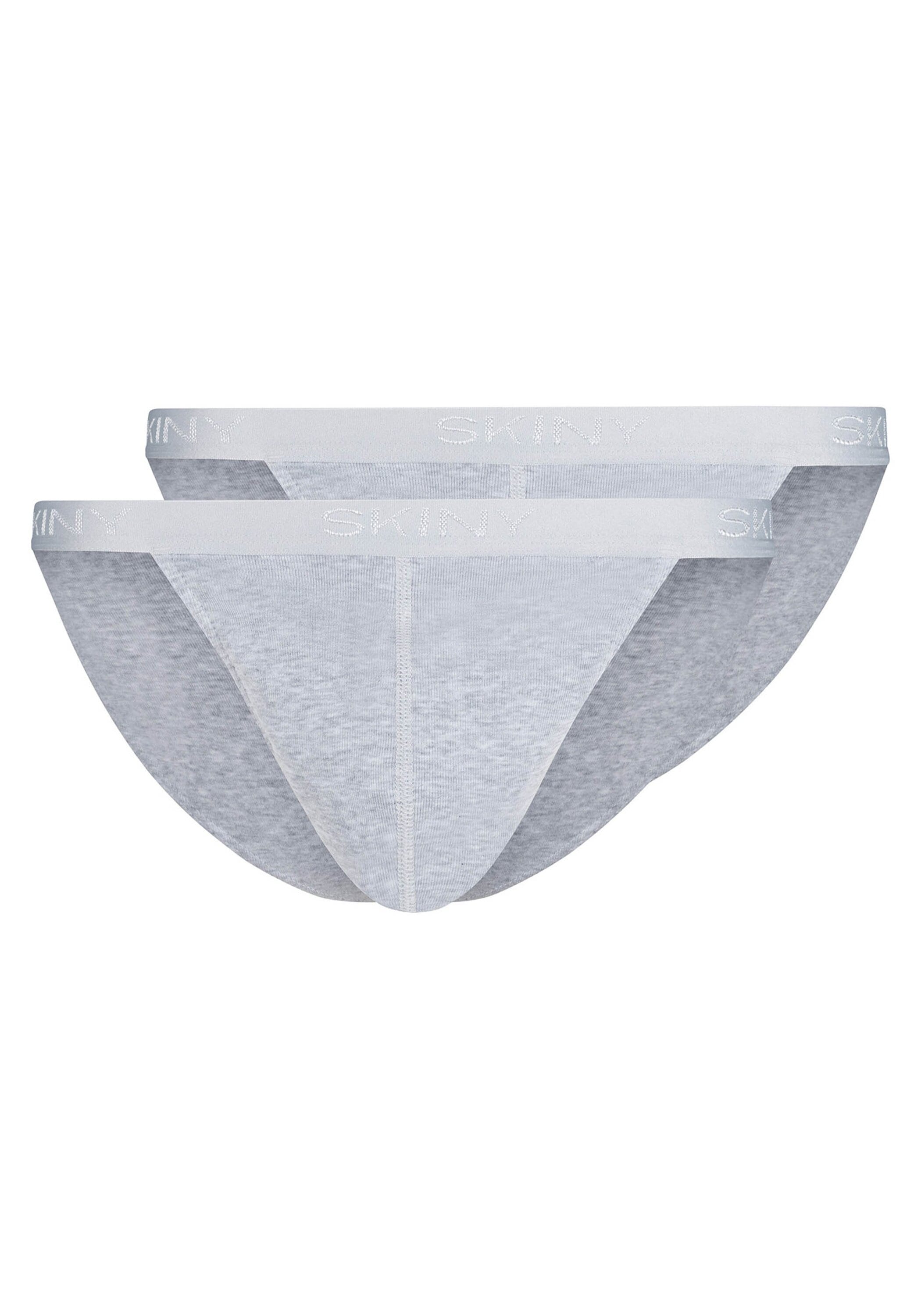Slip SKINY "Slip 2er Pack", Herren, Gr. S, grau, Obermaterial: 100% Baumwolle CO., Unterhosen Slip