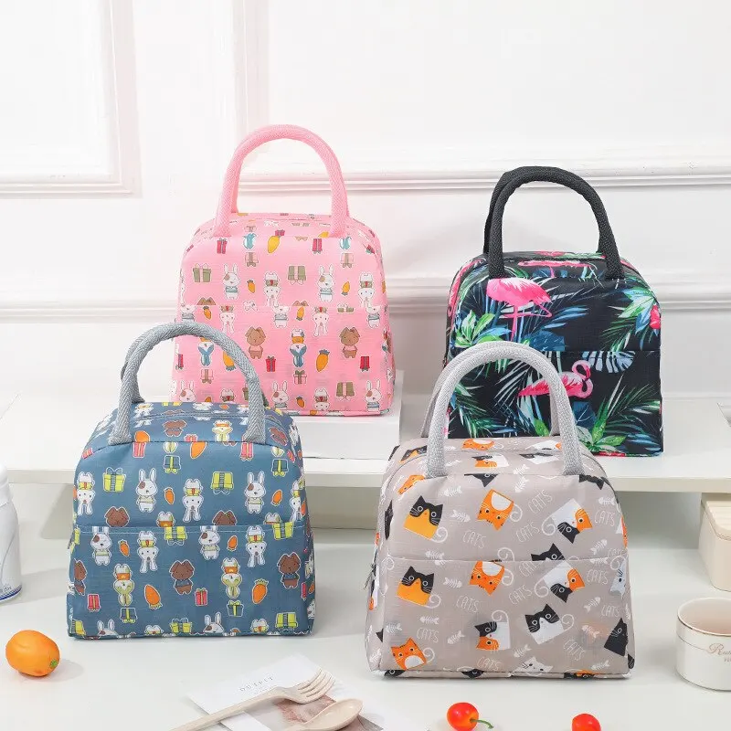 Borsa per il pranzo del fumetto Borsa termica portatile isolata per il calore Borsa Bento per bambini Borsa da picnic Borsa per il pranzo della scuola per bambini Borsa per il ghiaccio più fresca