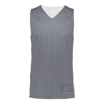 Augusta Sportswear 162 Youth Tricot Mesh Reversible 2.0 Jersey in Graphite Grey size XS | Polyester