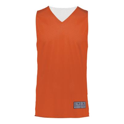Augusta Sportswear 162 Youth Tricot Mesh Reversible 2.0 Jersey in Orange/White size 2XS | Polyester