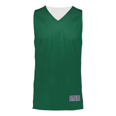 Augusta Sportswear 162 Youth Tricot Mesh Reversible 2.0 Jersey in Dark Green/White size Large | Polyester