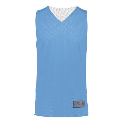 Augusta Sportswear 162 Youth Tricot Mesh Reversible 2.0 Jersey in Columbia Blue/White size 2XS | Polyester
