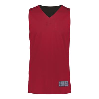Augusta Sportswear 162 Youth Tricot Mesh Reversible 2.0 Jersey in Scarlet/Black size Large | Polyester