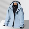Damen Soft Shell Jacke Wanderjacke Winter Draussen warm Fleece-Futter Windundurchlässig Wasserdicht 3-in-1-Jacke Winterjacken Windbreaker-Jacke Reisen Dunkelgrau Schwarz Elfenbein Rosa Marinenblau