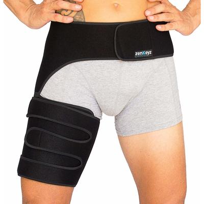 Copper Compression Hip Brace - Groin Wrap for Pain Relief Thigh Compression Sleeve - Support for Hip Flexor Arthritis for Pulled Muscles-Sciatica Nerve Brace Injury for Men and Women