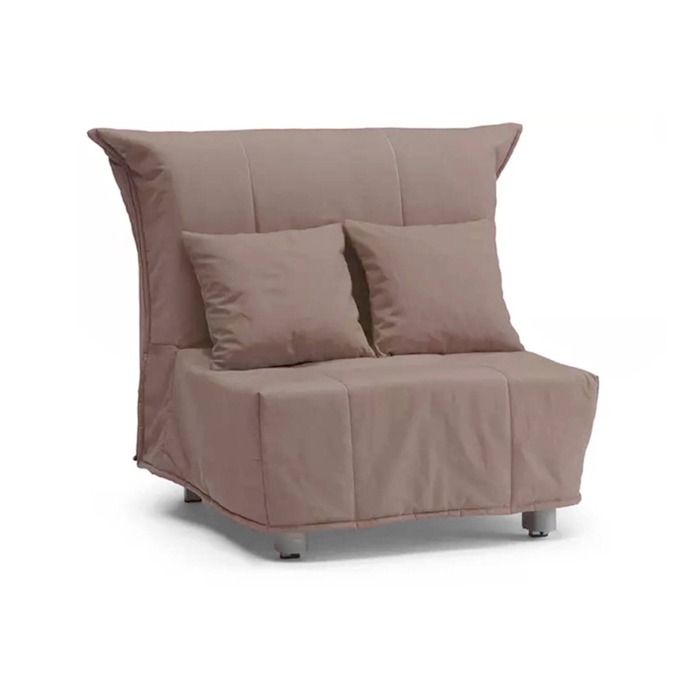 Fauteuil en tissu gris tourterelle 85x90h85 cm