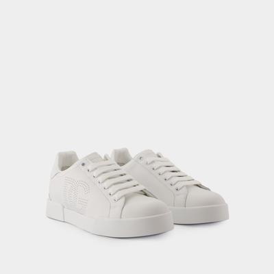 Low Top Sneakers - Dolce&Gabbana - Leder - Weiß