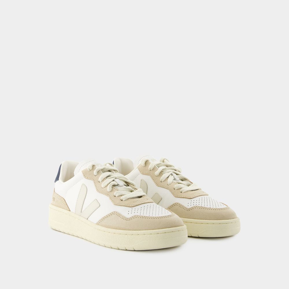Sneakers V-90 - Veja - Leder - Steinweiß