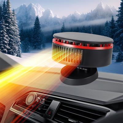 12V Car Heater Fan Portable Fast Heating Auto Car Heater Defroster Windshield Defogger Automobile Windscreen Heater Plug in Cigarette Lighter 360 Degree Rotary