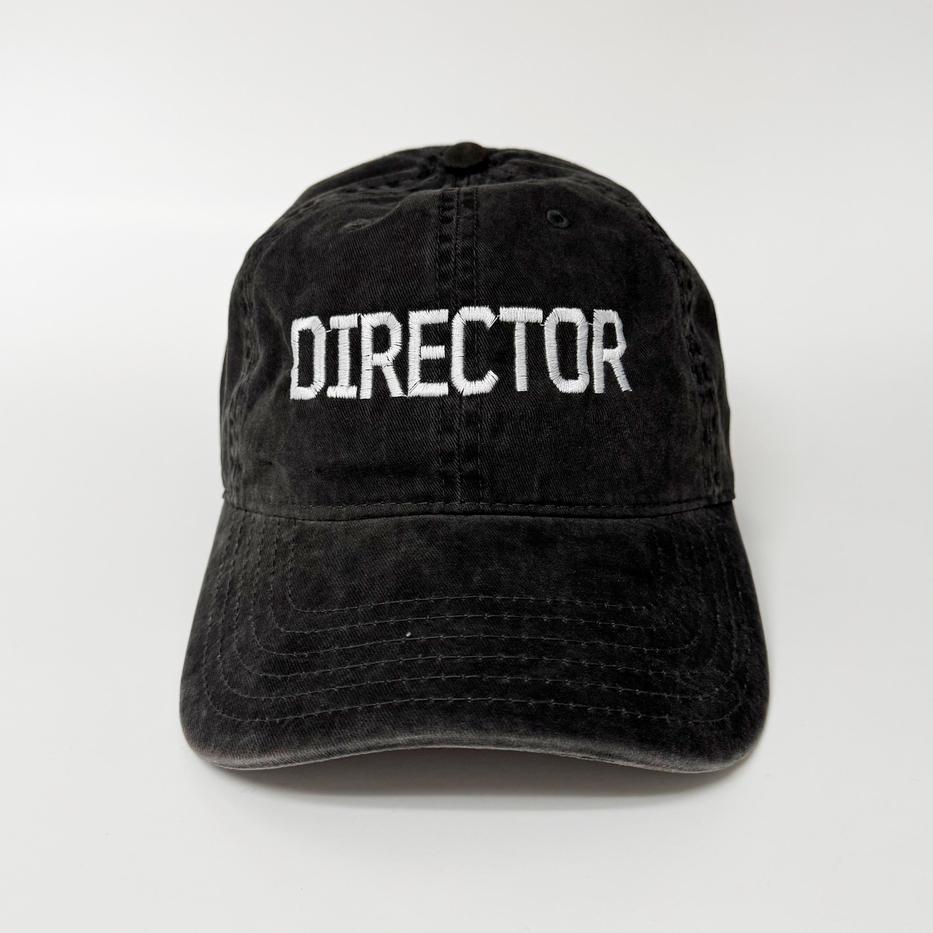 Cappello da direttore ricamato, berretto da baseball nero, cappello da papà, berretto da papà, cappello lavato, berretto in cotone lavato