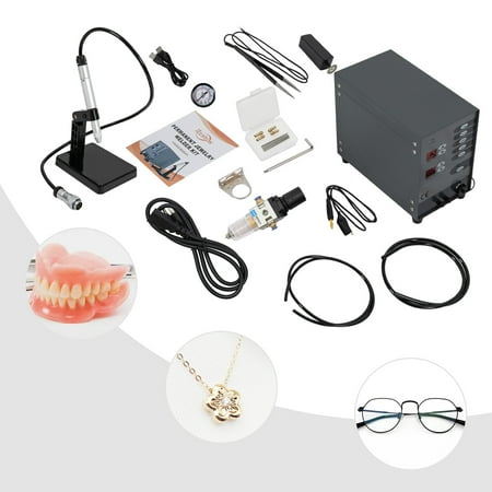 Jewelry Spot Welding Machine 110V 60HZ Pulse Argon Arc Permanent Jewelry Welder Permanent Jewelry Welder Kits Jewelry Repair Tool Gold Denture and Hardware Workpiece Welding