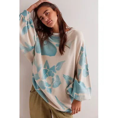 We The Free Painters Garden Pullover at Free People in Ivory Combo, Size: Small