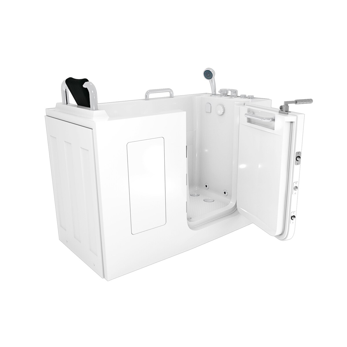 AcquaVapore Sitzwanne Whirlpool Badewanne mit Tür S07WP-C-R 140x76cm Image