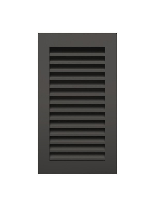 OutInFire Schwarzes Kaminlüftungsgitter – Hide Vertical 30x17 Image