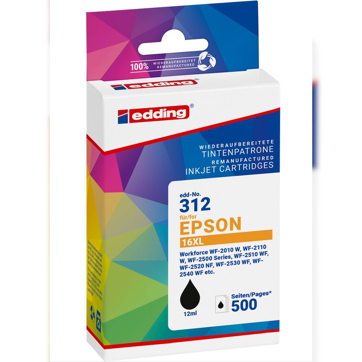 edding Tintenpatrone ersetzt Epson T1631 schwarz Image