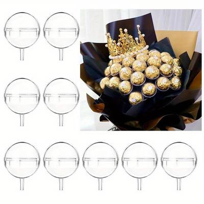 "TEMU 10pcs Clear Acrylic Chocolate Ball Boxes 1.57" - Valentine's, Weddings & Christmas Gifts | Durable, Reusable Party Favors & Small Business Packaging" Image