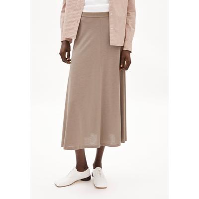 ILENIAA LARAA MIDI SKIRT | Jerseyrock aus TENCEL™ Lyocell Mix - braun (L) Image