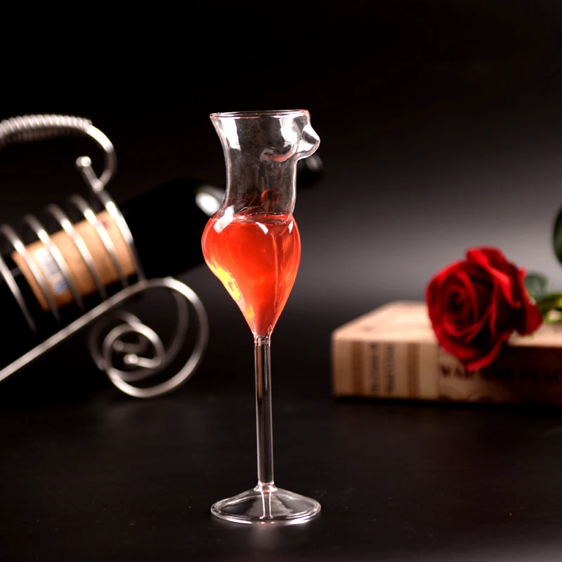 Verre à Cocktail Créatif en Forme de Corps pour Fille, Gobelet à Vin, Champagne, Borosilicate, miles