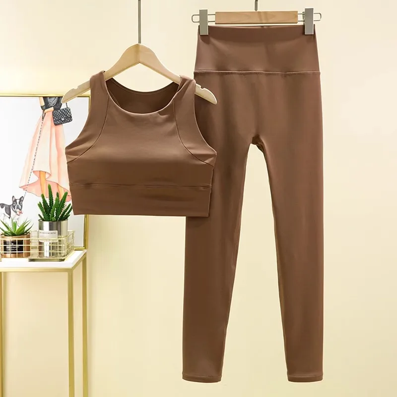 2024 High-End-Yoga-Anzug-Set für Damen, langärmelig, modisch, professionelles Sport-Set, Fitness-Set, Laufen, 2-teiliges Fitness-Set, Outfit Image