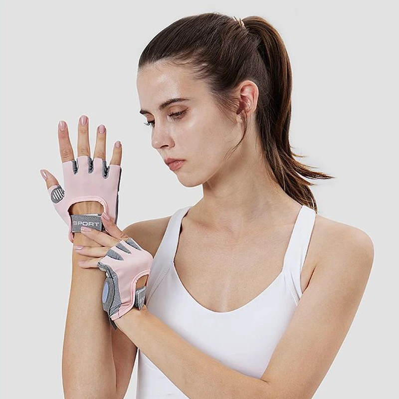 1 Paar weiche Halbfinger-Sport-Fitness-Handschuhe, rutschfest und langlebig, geeignet für Gewichtheben, Krafttraining, Fitness