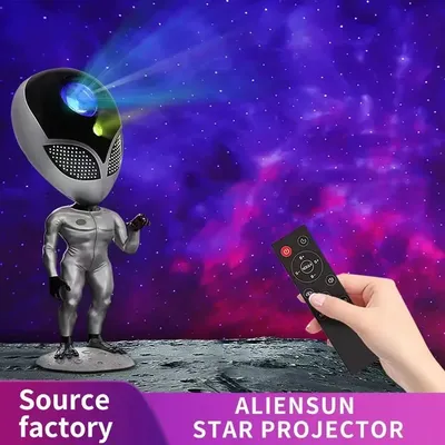 Starry Aliens Star Projektor Liens Galaxy Projektor für Schlafzimmer Nebel LED Lampe mit Timer und Remote-Heimkino