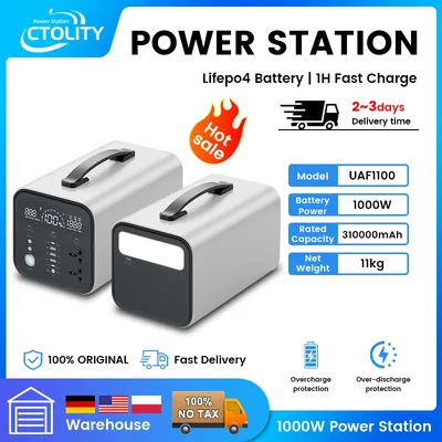 1000 W tragbare Power Bank Station Camping Solargenerator Notstromversorgung wiederaufladbare Lifepo4-Batterien reine Sinuswelle