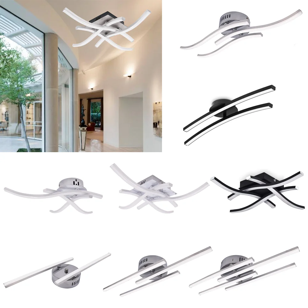 Led-deckenleuchte 85-265V Kreative Gegabelten Geformt Moderne Decken Lampe 18W 24W LED Lamparas De techo für Küche Schlafzimmer Korridor