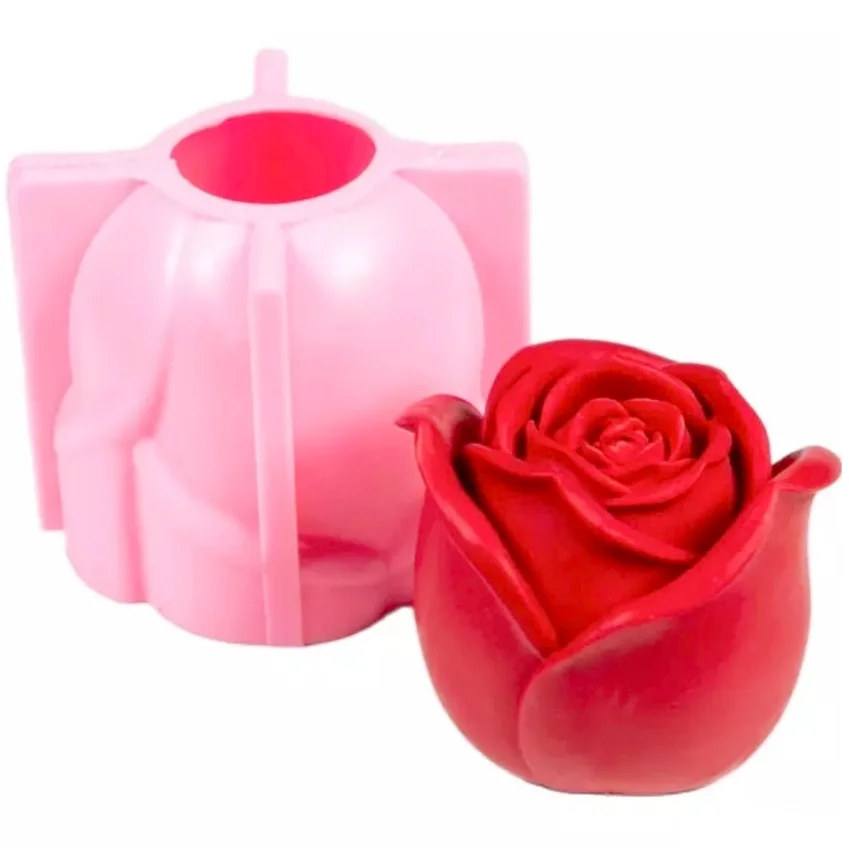 Kuchen Form Valentinstag Hochzeit Rose Große 3d Silikon Form Sugar Schokolade Fondant Werkzeug Ton Sugar Mould Image