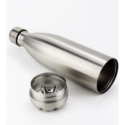 Ahlsen - Geheimversteck für Geld, Flasche mit Geheimfach 32 x 7,5 x 7,5 cm Silber Image