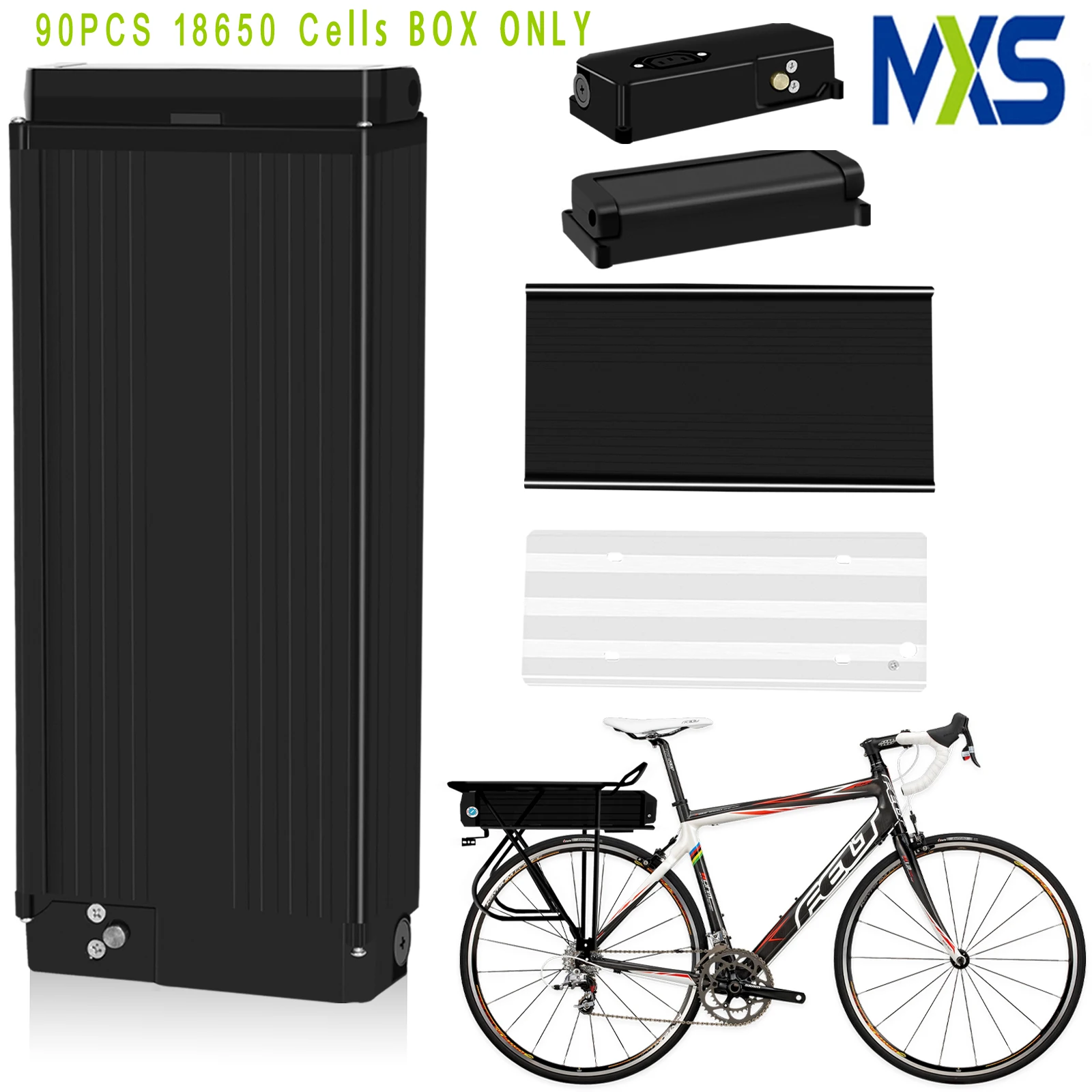 Rack-Batteriegehäuse, 91 Stück, 18650 Zellen, 60 Stück 21700 Zellen, EBike-Batteriekasten, Ebike-Unterrohrgehäuse Image