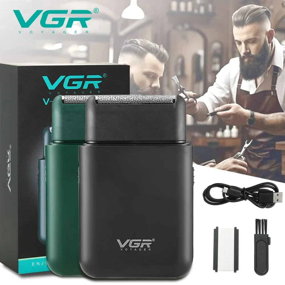 VGR Bartschneider Wiederaufladbar Bartschneider Professionell Bartrasierer Elektrisch Rasierer Mini Rasierer Rasierapparat für Männer V-390 Image