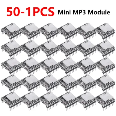 50-1 PCS Mini MP3 Player Module TF Card U Disk Mini MP3 Player Audio Voice Module Board DF Play for