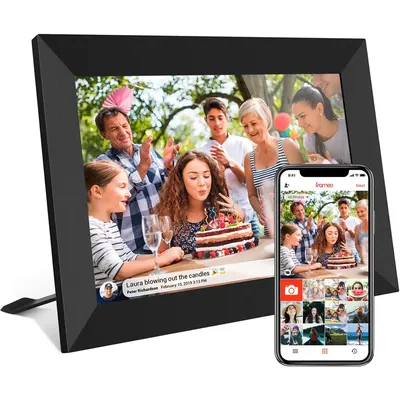 32GB FRAMEO 10.1 Inch Smart WiFi Digital Photo Frame 1280x800 IPS LCD Touch Screen,Best Christmas