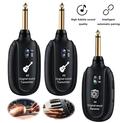 Wireless Guitar System UHF Audio Wireless Transmitter Receiver For Acoustic Guitar Bass Violin