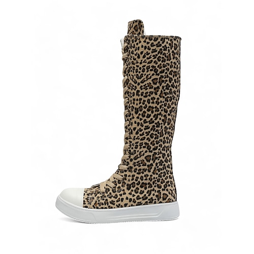 stivali da donna in tela nera con lacci alti fino al ginocchio e suola bianca – calzature casual in stile retrò per l'uso quotidiano e la moda di strada