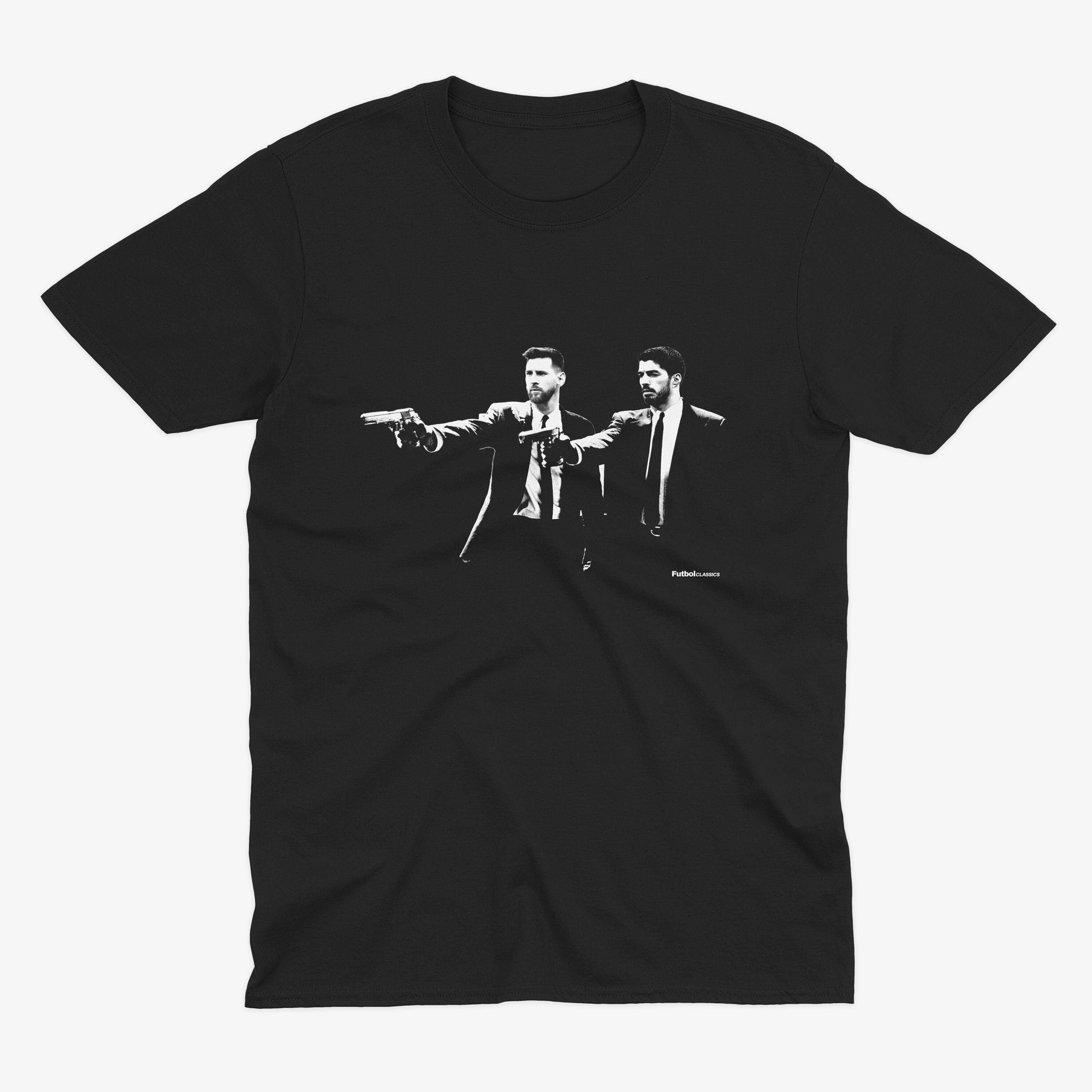 Maglietta stile Pulp Fiction di Lionel Messi e Luis Suarez / Maglietta Barcellona / Tifoso Barcellona / Maglietta FC Barcellona / Maglietta Lionel Mes