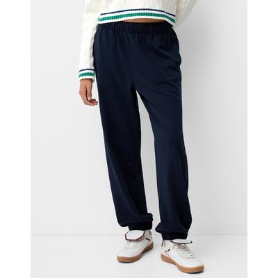 Bershka Plush Joggers Women Xl Navy