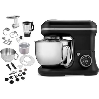 MEDION Küchenmaschine "MD 18442 8 Geschwindigkeitsstufen, schwarz", schwarz, B:39cm H:35,4cm T:23cm, Küchenmaschinen, schwarz