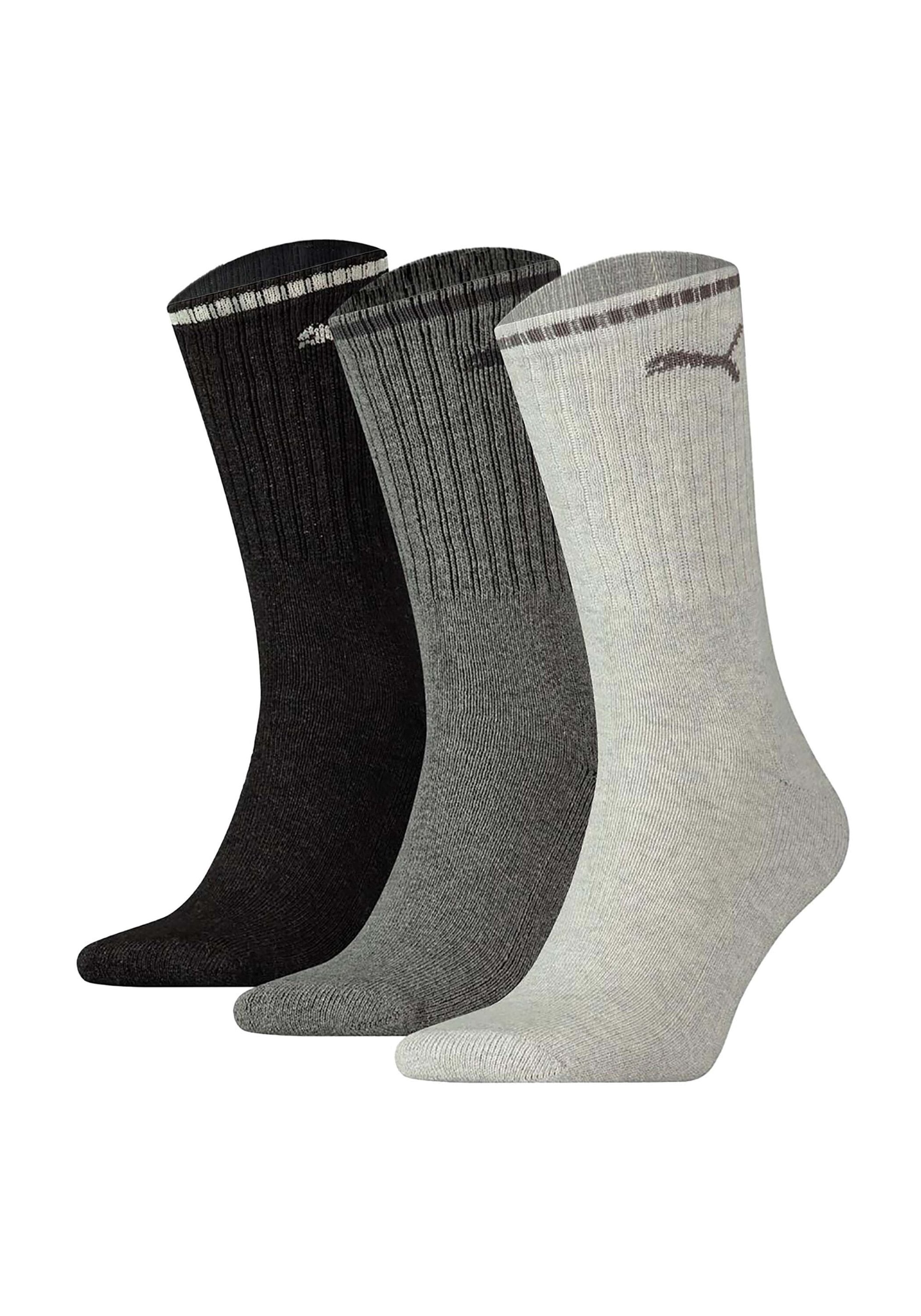 Kurzsocken PUMA "Socken 3er Pack", Herren, Gr. 47-49, grau, Obermaterial: 76% Baumwolle CO. 21% Polyester PES. 2% Elastodien ED. 1% Elasthan EL., Socken