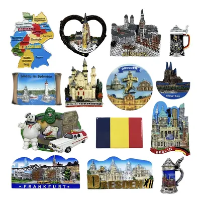 Europa Deutschland Freiburg Dresden Frankfurt Munchfn Berlin Etc. Harz 3D Kühlschrankmagnete Image