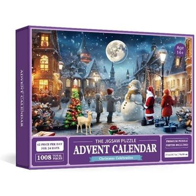 Adventskalender 2024 Weihnachtspuzzles Weihnachtsnachtpuzzle 24 Teile 1008 Teile Puzzles für