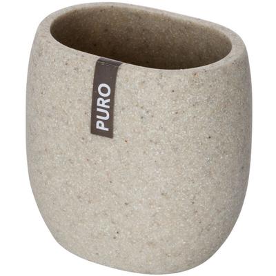 Zahnputzbecher Puro Natur, Beige, Polyresin beige - beige - Wenko