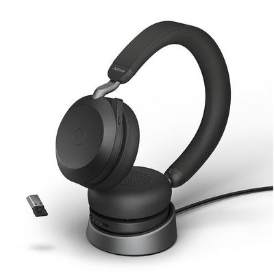 Jabra Stereo Headset »Evolve2 75 UC« mit Ladestation schwarz